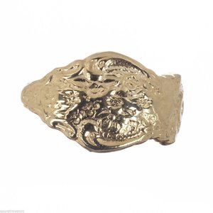 18 kt Gold Vermeil Sterling Silver Ornate Spoon Ri